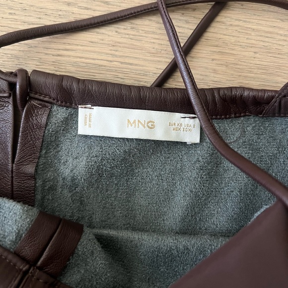 Mango Leather-effect halter dress - Picture 4 of 4